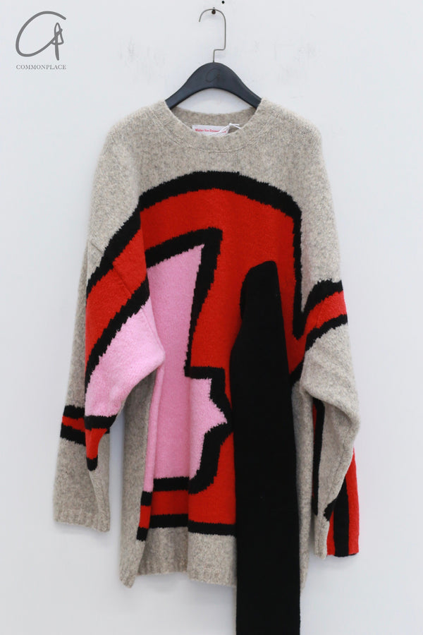 Walter van beirendonck 24 autumn and winter sweater WVB-5003-Comb.I Grey Melange